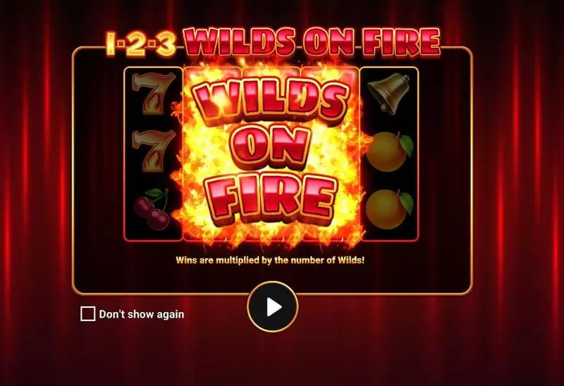 1-2-3 Wilds on Fire Apparat Gaming Slots - Introduction Screen