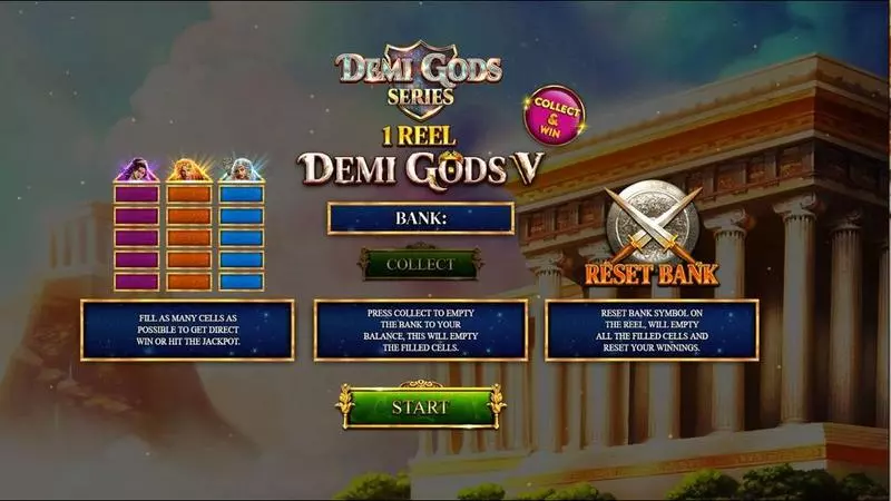 1 Reel Demi Gods V Spinomenal Slots - Info and Rules