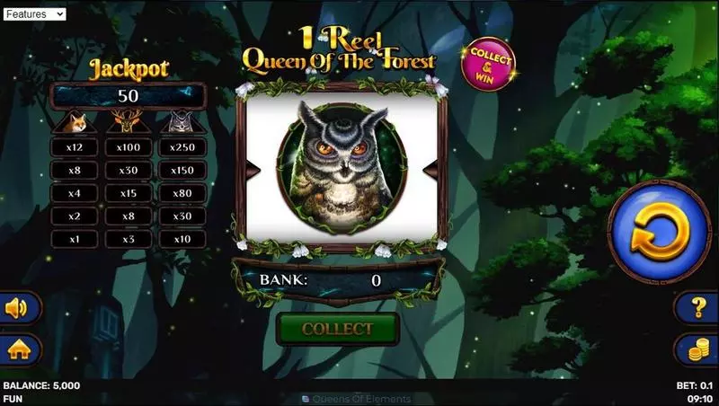 1 Reel Queen Of The Forest Spinomenal Slots - Main Screen Reels