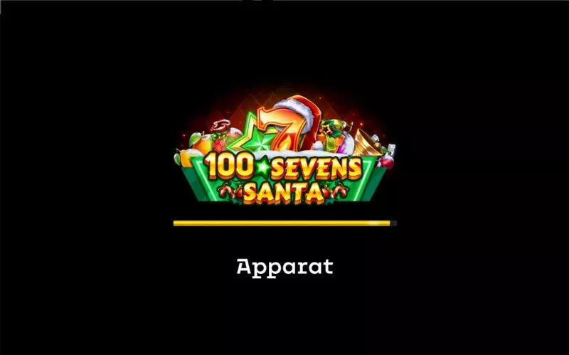 100 Sevens Santa Apparat Gaming Slots - Introduction Screen