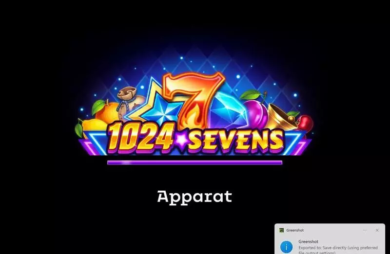 1024 Sevens Apparat Gaming Slots - Introduction Screen