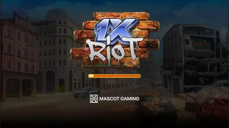 1X Riot Mascot Gaming Slots - Introduction Screen