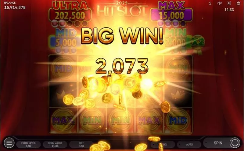 2025 Hit Slot Endorphina Slots - Winning Screenshot