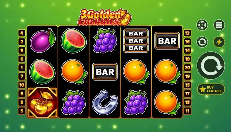 3 Golden Cherries Apparat Gaming Slots - Main Screen Reels