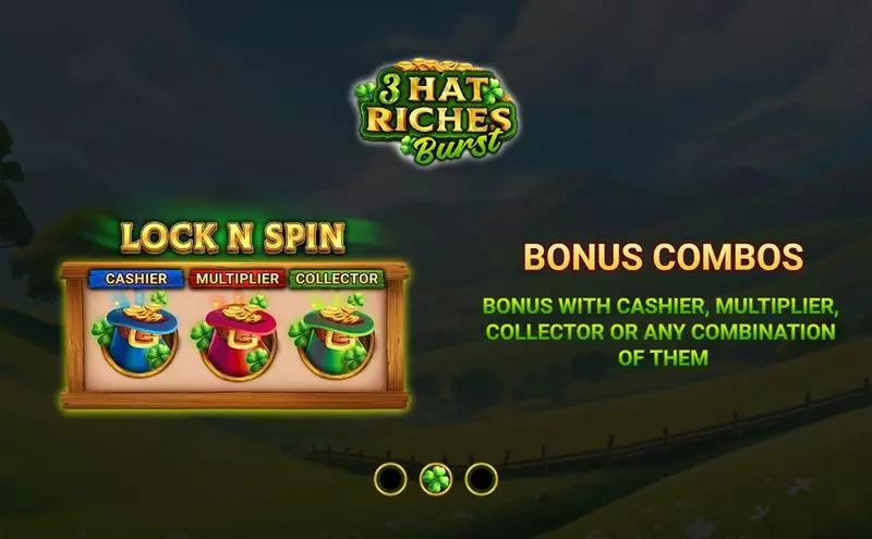 3 Hat Riches Burst Wizard Games Slots - Introduction Screen