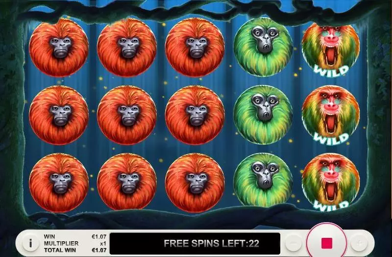 7 Monkeys Topgame Slots - Main Screen Reels