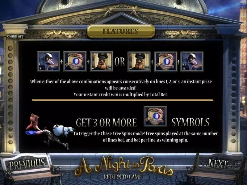 A night in Paris BetSoft Slots - Info and Rules