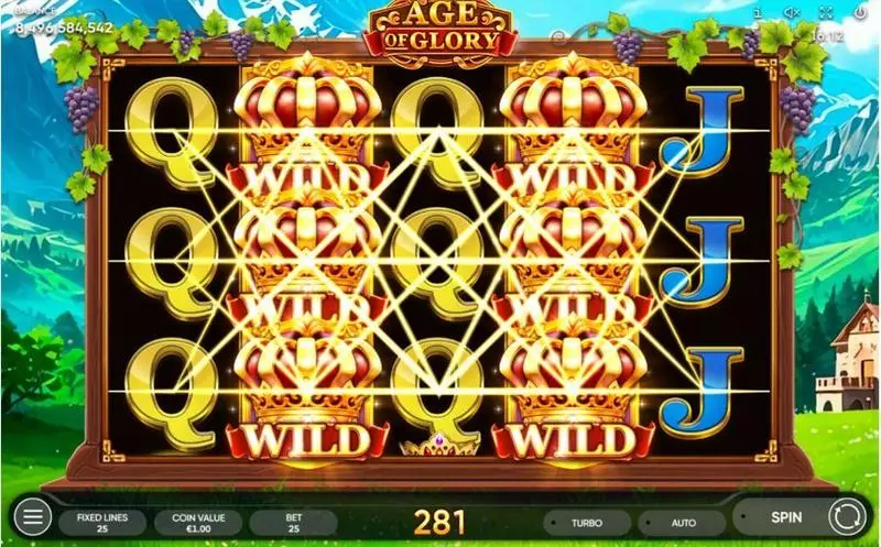 Age of Glory Endorphina Slots - Main Screen Reels