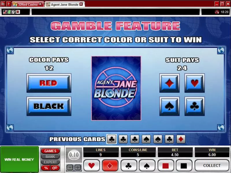 Agent Jane Blonde Microgaming Slots - Gamble Screen