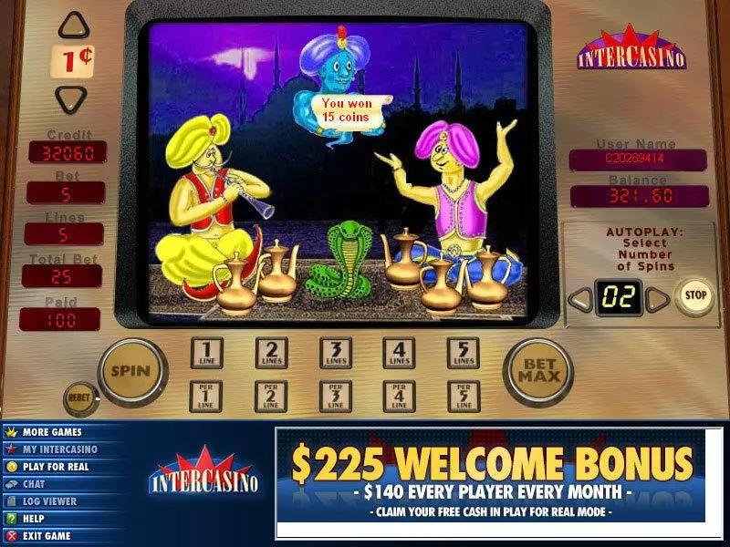 Aladdin's Lamp CryptoLogic Slots - Bonus 1