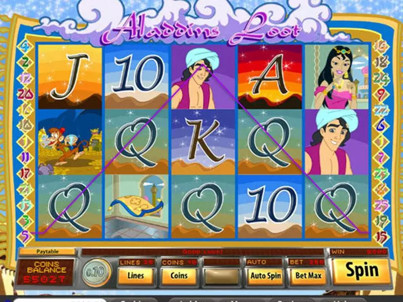 Aladdins Loot Saucify Slots - Main Screen Reels