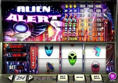 Alien Alert PlayTech Slots - Main Screen Reels