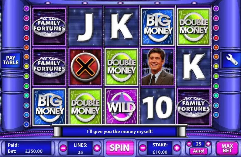 All Star Family Fortunes Hatimo Slots - Main Screen Reels
