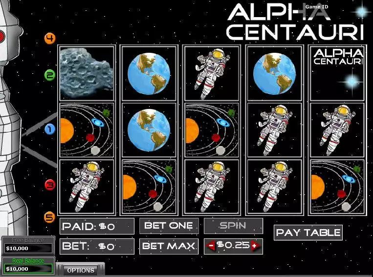 Alpha Centauri DGS Slots - Main Screen Reels