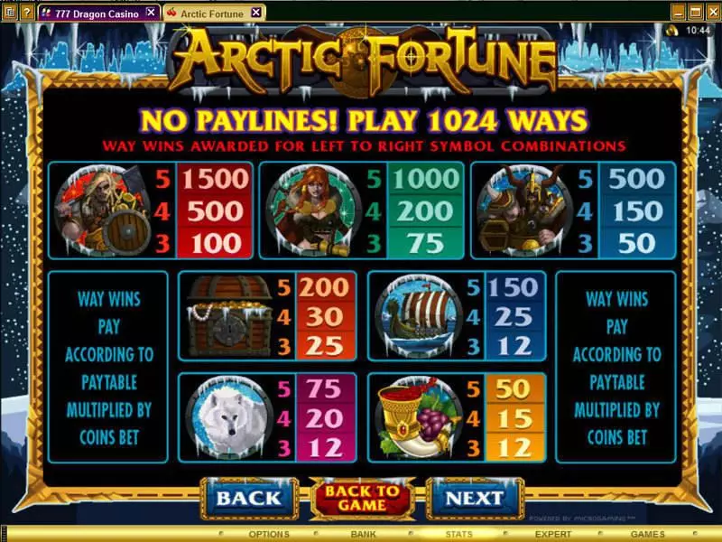 Arctic Fortune Microgaming Slots - Info and Rules