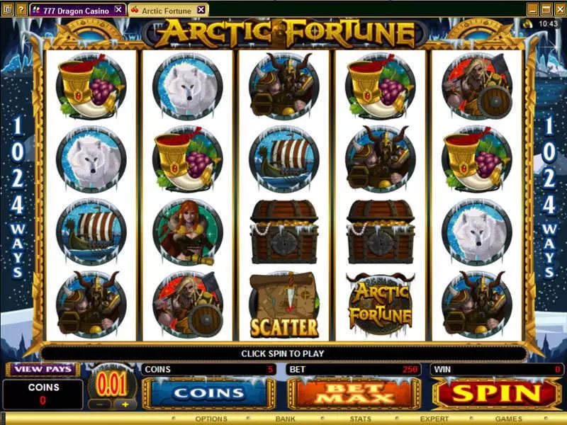 Arctic Fortune Microgaming Slots - Main Screen Reels