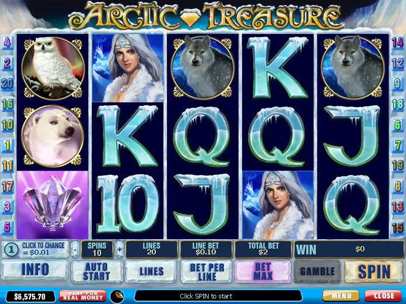 Arctic Treasure PlayTech Slots - Main Screen Reels