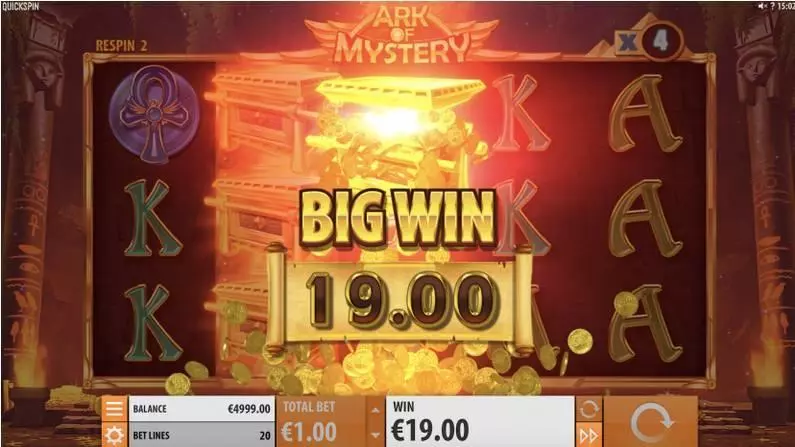 Ark of Mystery Quickspin Slots - Winning Screenshot
