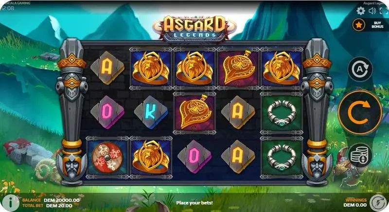 Asgard Legends Mancala Gaming Slots - Main Screen Reels