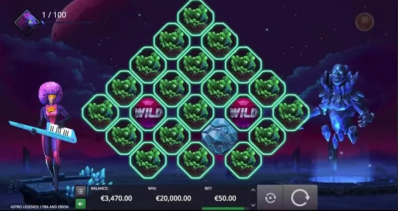 Astro Legends: Lyra and Erion  Microgaming Slots - Main Screen Reels