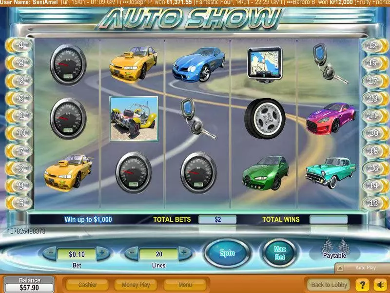 Auto Show NeoGames Slots - Main Screen Reels