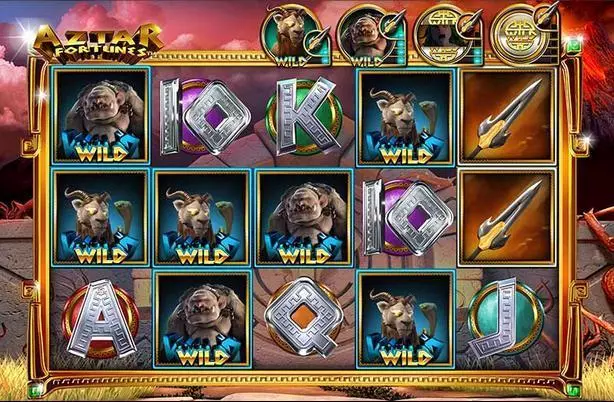 Aztar Fortunes Leander Games Slots - Main Screen Reels