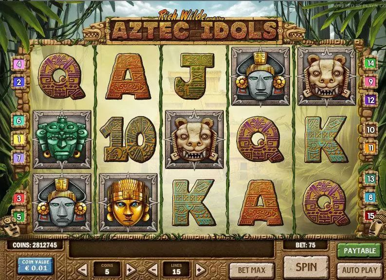 Aztec Idols Play'n GO Slots - Main Screen Reels
