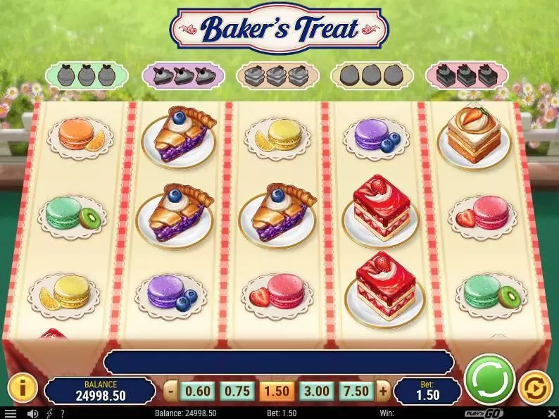 Baker's Treat Play'n GO Slots - Main Screen Reels