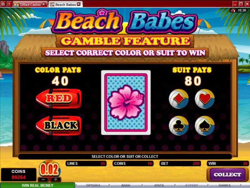 Beach Babes Microgaming Slots - Gamble Screen