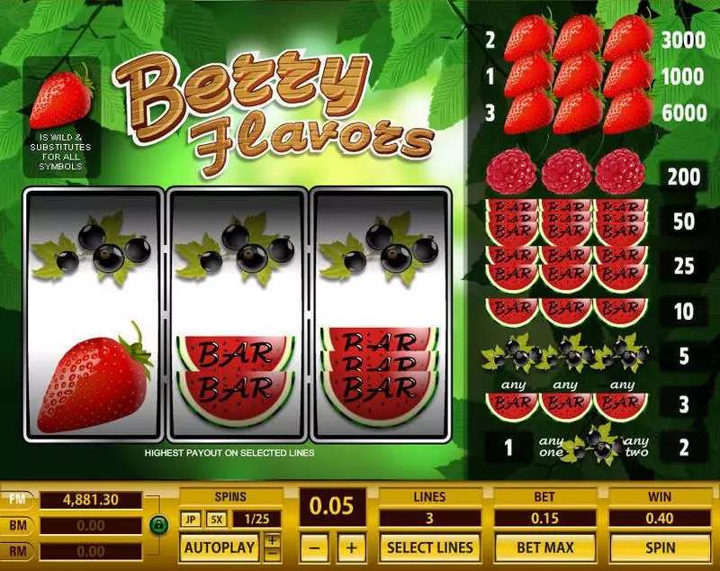 Berry Flavors Topgame Slots - Main Screen Reels
