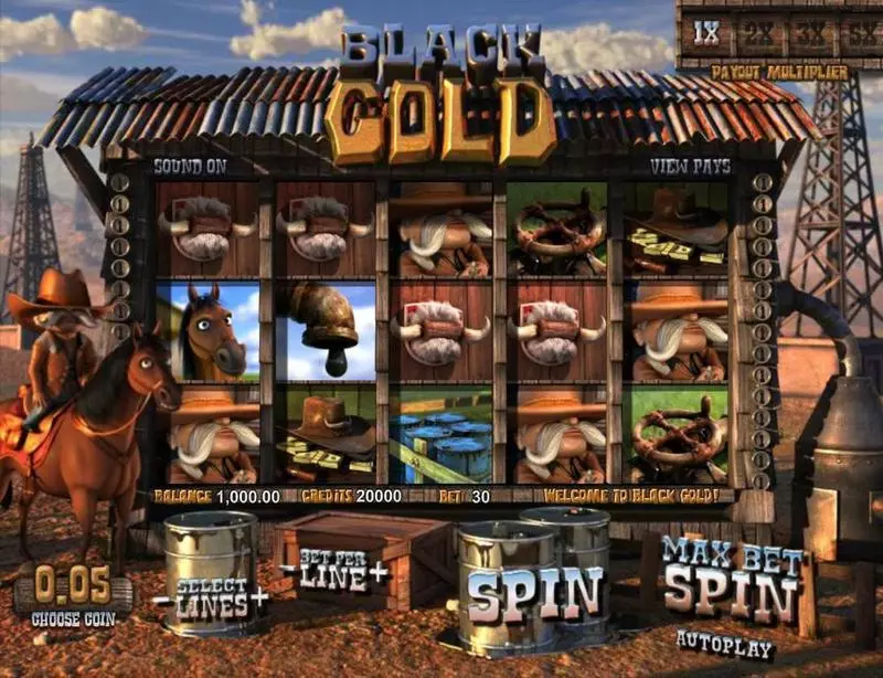 Black Gold BetSoft Slots - Main Screen Reels