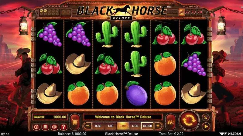 Black Horse Deluxe Wazdan Slots - Main Screen Reels