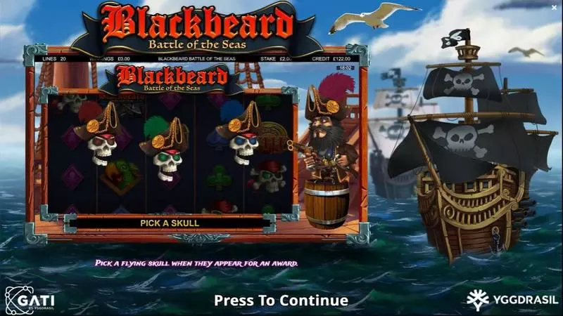 Blackbeard Battle Of The Seas  Bulletproof Games Slots - Info and Rules
