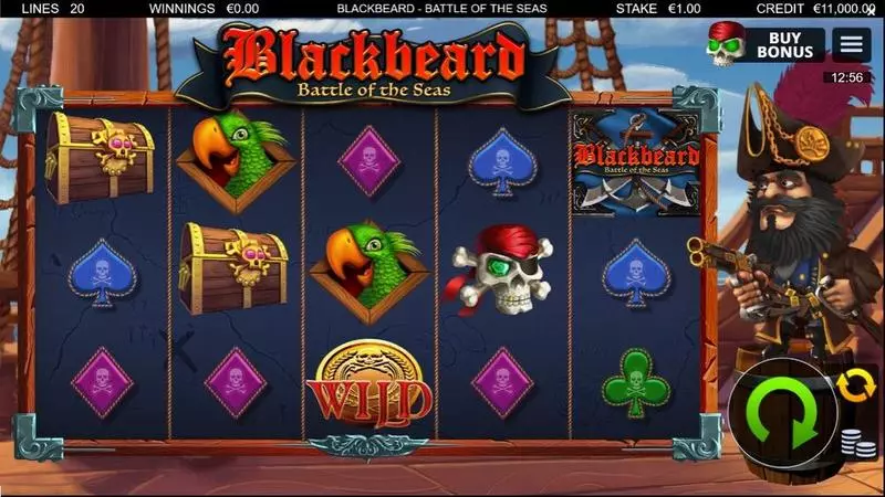 Blackbeard Battle Of The Seas  Bulletproof Games Slots - Main Screen Reels