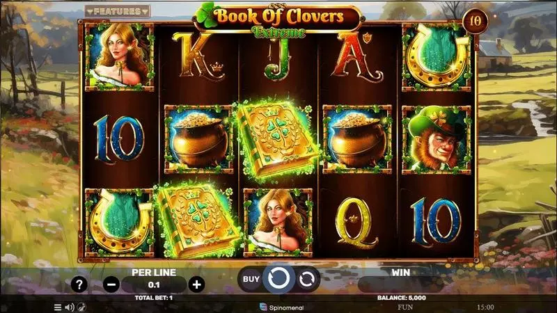 Book Of Clovers – Extreme Spinomenal Slots - Main Screen Reels