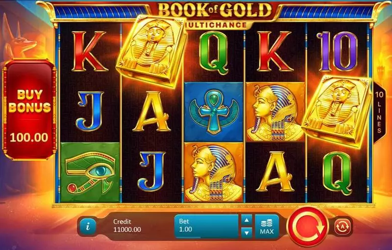Book of Gold: Multichance Playson Slots - Main Screen Reels