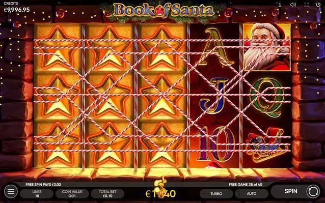 Book of Santa Endorphina Slots - Main Screen Reels