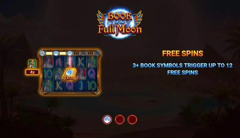 Book of the Full Moon Wizard Games Slots - Introduction Screen