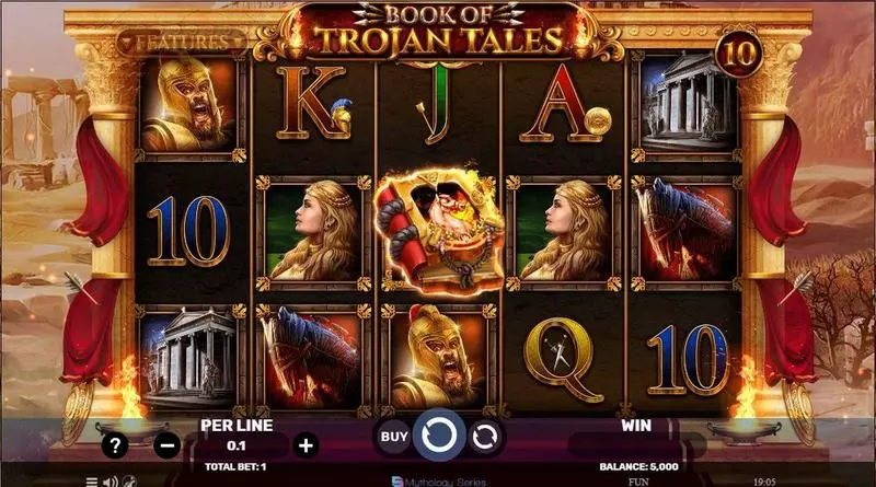 Book Of Trojan Tales Spinomenal Slots - Main Screen Reels