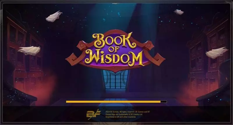 Book Of Wisdom BF Games Slots - Introduction Screen