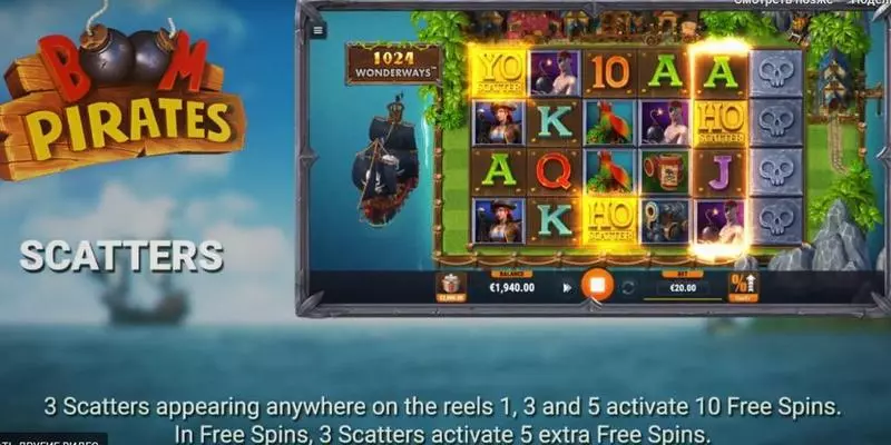 Boom Pirates Microgaming Slots - Info and Rules