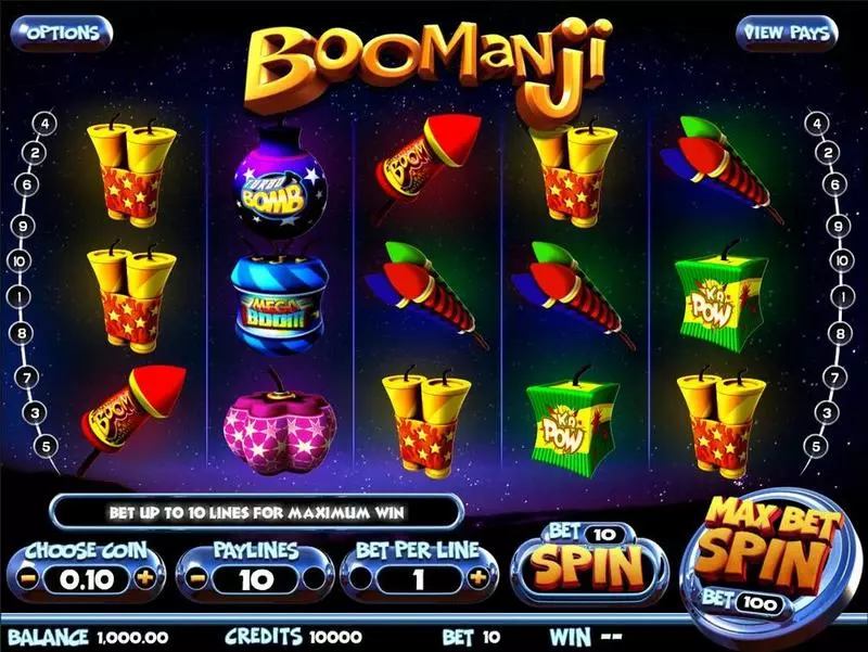 Boomanji BetSoft Slots - Introduction Screen
