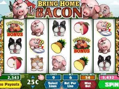 Bring Home The Bacon Parlay Slots - Main Screen Reels