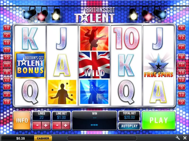 Britain's Got Talent Ash Gaming Slots - Introduction Screen