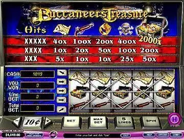 Buccaneers Treasure PlayTech Slots - Main Screen Reels