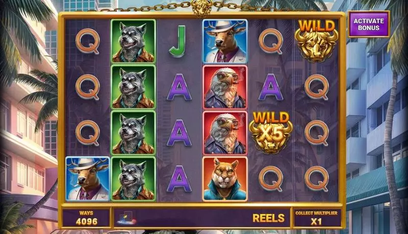 Buffalo Blow Four Leaf Gaming Slots - Main Screen Reels