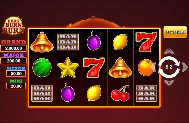 Burn Burn Burn Wizard Games Slots - Main Screen Reels