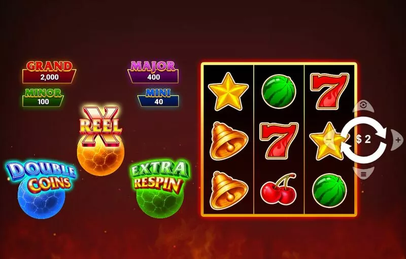 Burn Burn Burn Stepper Wizard Games Slots - Main Screen Reels