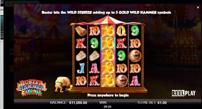 Buster Hammer Carnival ReelPlay Slots - Info and Rules