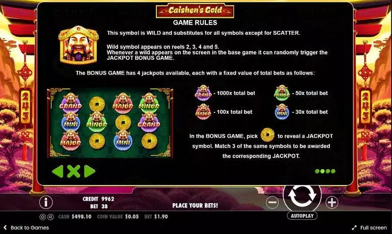 Caishen’s Gold Pragmatic Play Slots - Bonus 1